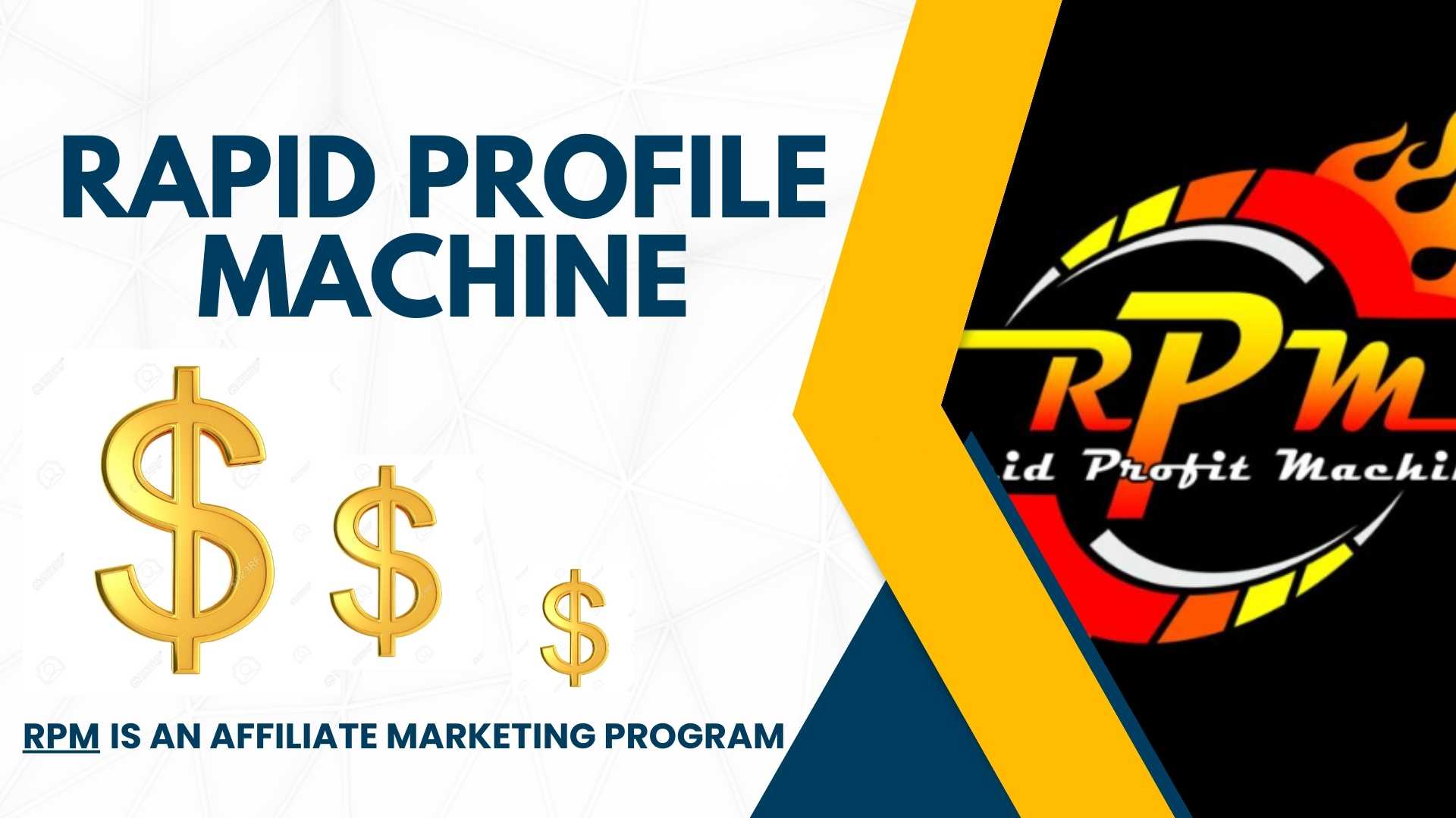 Rapid Profit Machine affiliate marketing program dashboard overview